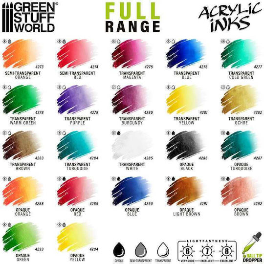 Green Stuff World Model Making Paints in Green Colour 30ml