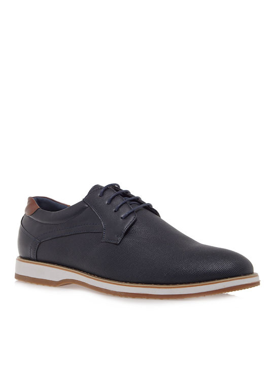 JK London Men's Synthetic Leather Casual Shoes Blue