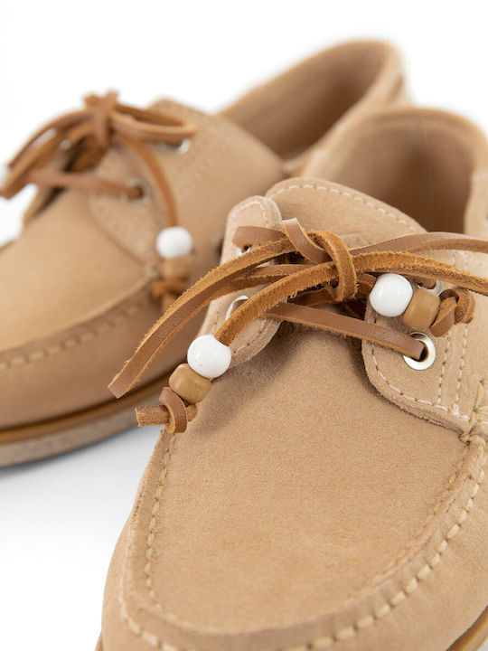 Navigator Women's Boat Shoes in Beige Color