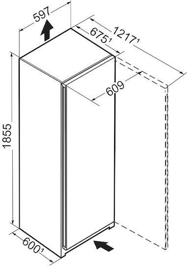 Liebherr Refrigerator 382lt H185.5xW59.7xD60cm Inox Plus BioFresh