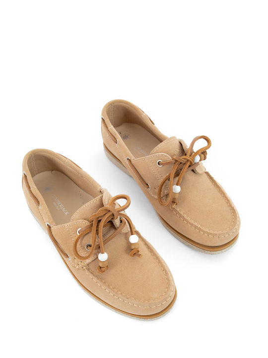 Navigator Women's Boat Shoes in Beige Color