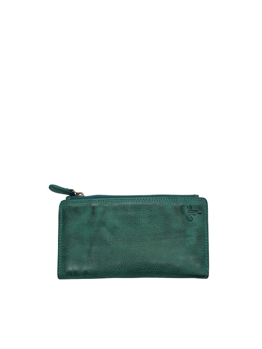 Kion Large Leather Women's Wallet Cards Green