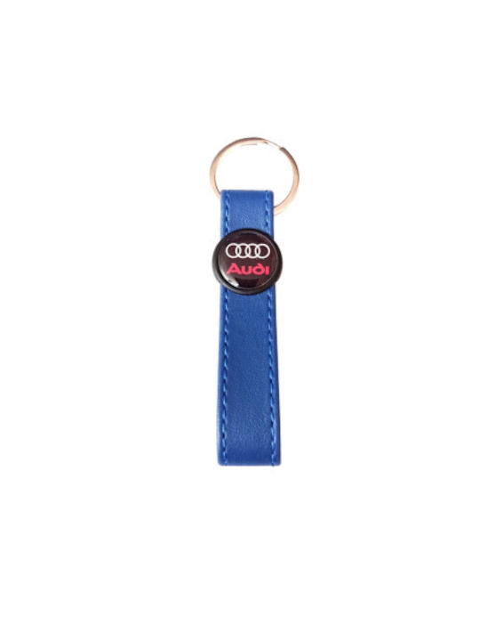 Cheie Audi Blue Eco Leather din piele de piele