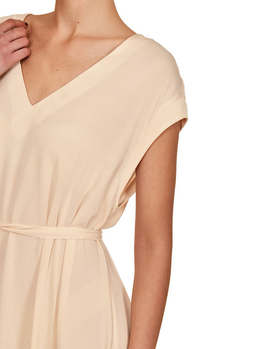 Sommer Maxi Damenkleid Beige