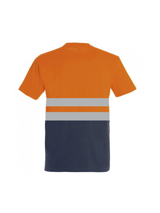 Kids Moda Work T-Shirt Orange with Reflective Tapes