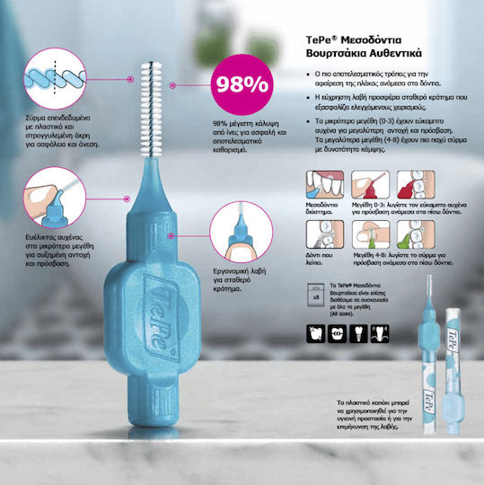 TePe Original Interdentalbürsten 0.6mm Blau 8Stück