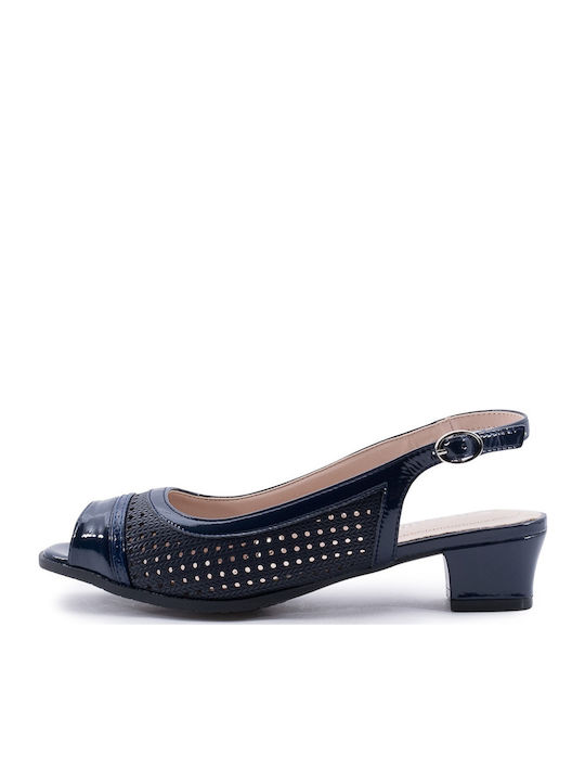 Leder Pumps mit Niederigem Absatz Blau 41/7730-231_Blau