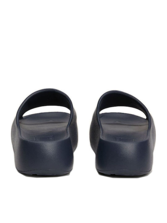 Slides με Πλατφόρμα σε Navy Μπλε Χρώμα