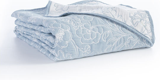 Nef-Nef Homeware Moanna Coverlet Queen Size from Cotton & Polyester Blue 230x240cm