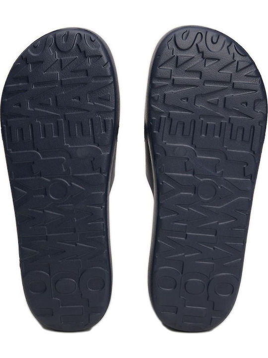 Slides με Πλατφόρμα σε Navy Μπλε Χρώμα