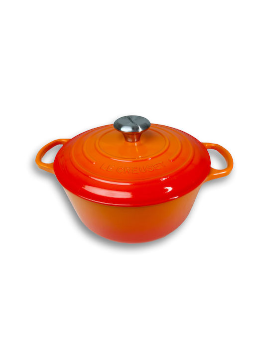 Le Creuset Signature Deep Pot made of Cast Iron 4.2lt / 24cm Volcanic