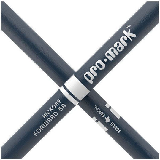 Promark Hickory Μπαγκέτες Ντραμς 5A με Σχήμα Μύτης Oval σε Μπλε Χρώμα
