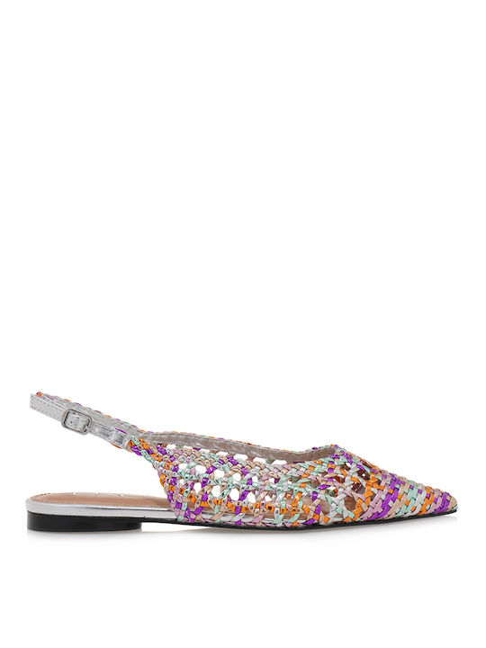 Exe Damen Ballerinas Slingback in Silber Farbe