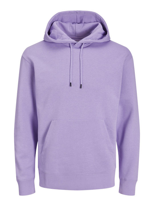 Jack & Jones Sweat Hanorac pentru bărbați cu glugă și buzunare Purple Rose 12208157