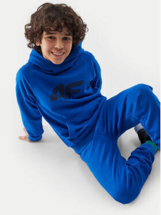Kinder-Sweatshirt mit Kapuze und Taschen Blue