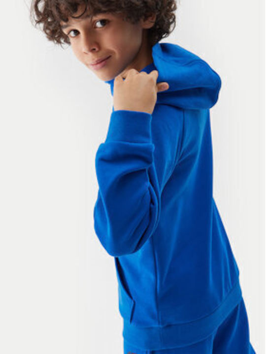 Kinder-Sweatshirt mit Kapuze und Taschen Blue