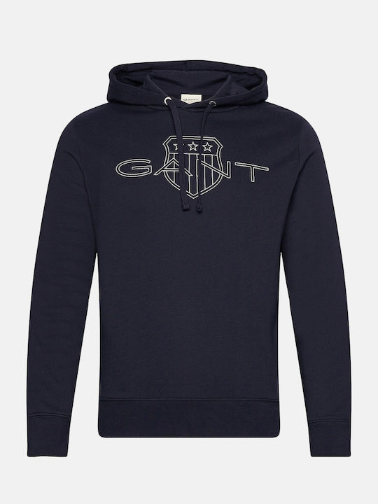 Gant Men's Sweatshirt with Hood Darkblue