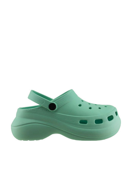 Adam's Shoes Γυναικεία Σαμπό Τιρκουάζ