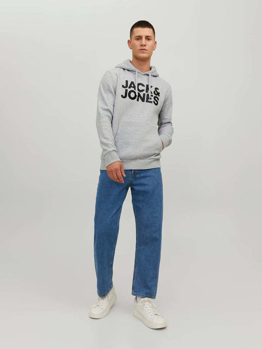 Sweatshirt with Hood Light Grey Melange