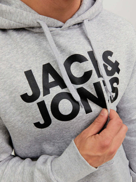 Sweatshirt with Hood Light Grey Melange