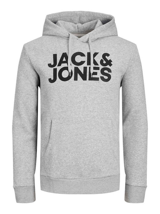 Sweatshirt with Hood Light Grey Melange