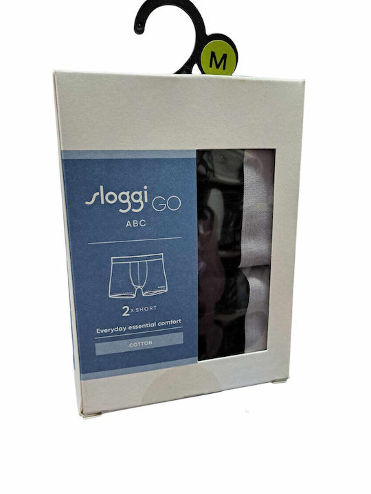 Sloggi Short Abc Go Ανδρικά Μποξεράκια Μπλε 2Pack