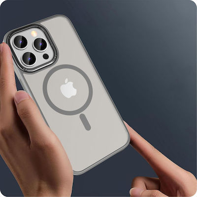 Tech-Protect Magmat ”2” Umschlag Rückseite Kunststoff / Silikon Gray (iPhone 15 Pro Max)