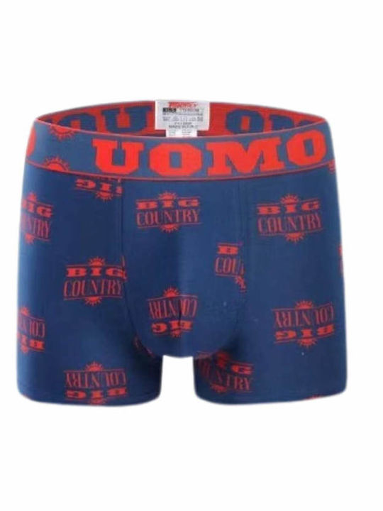 Uomo Herren Boxershorts Mehrfarbig 4Packung