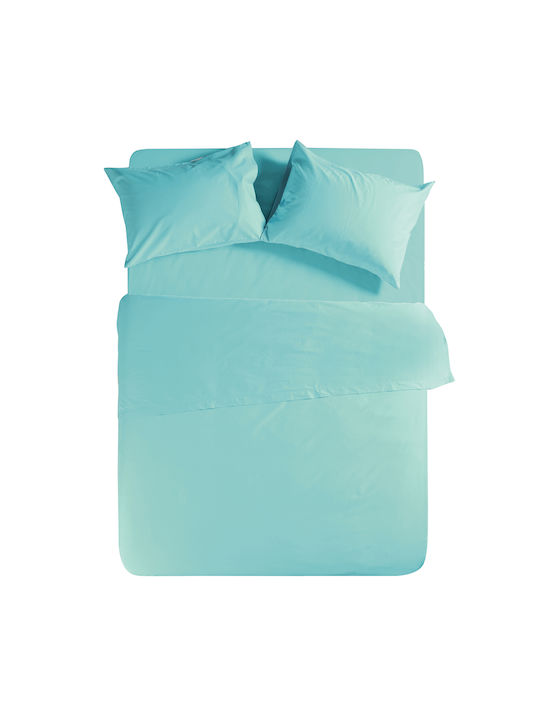 Nef-Nef Homeware Basic Σετ Μαξιλαροθήκες με Φάσα 728 Aqua 52x72εκ.