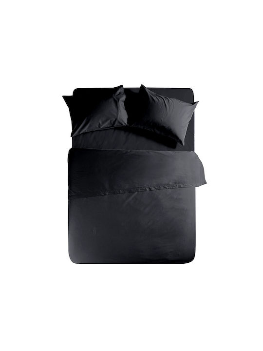 Nef-Nef Homeware Basic Σετ Μαξιλαροθήκες με Φάσα Black 52x72εκ.