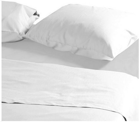 Nef-Nef Homeware Basic Σετ Μαξιλαροθήκες με Φάσα 200 White 52x72εκ.