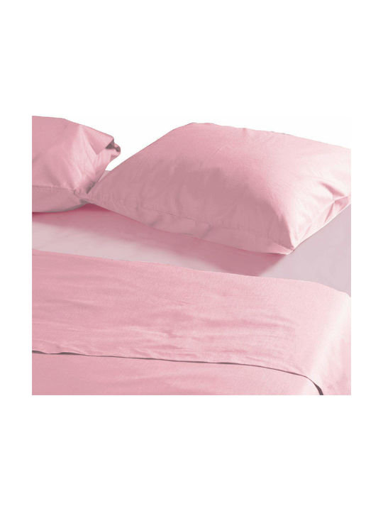 Nef-Nef Homeware Basic Σετ Μαξιλαροθήκες με Φάσα 1011 Pink 52x72εκ.