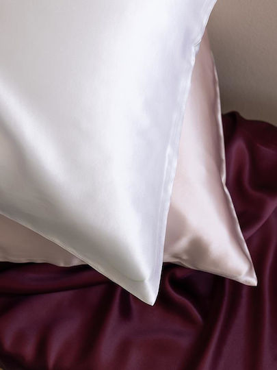Palamaiki Silka Μαξιλαροθήκη με Φάσα Pink 50x70εκ.