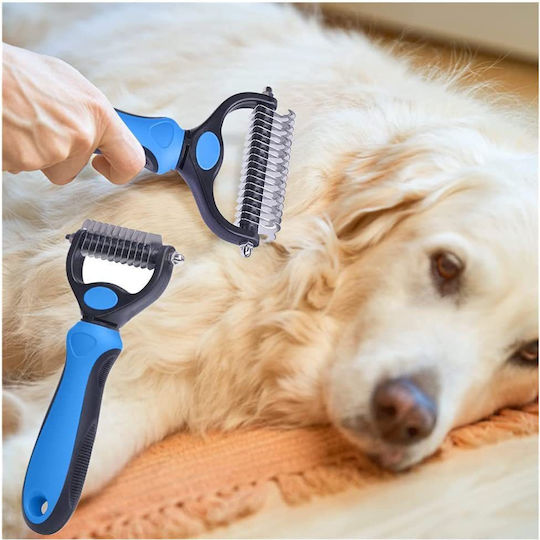 Onepet Pet Care Set Size Pieptene Mare pentru câini cu părul lung pentru Îngrijirea Blănii Albastru
