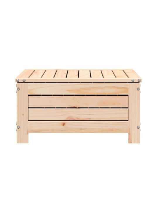 Дървен Градински Табурет Куб Кафяв 62x63.5x32см