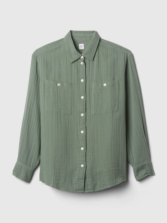 GAP Women's Long Sleeve Shirt Green