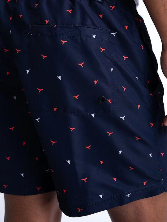 Ανδρικό Μαγιό Σορτς Navy-blue με Σχέδια