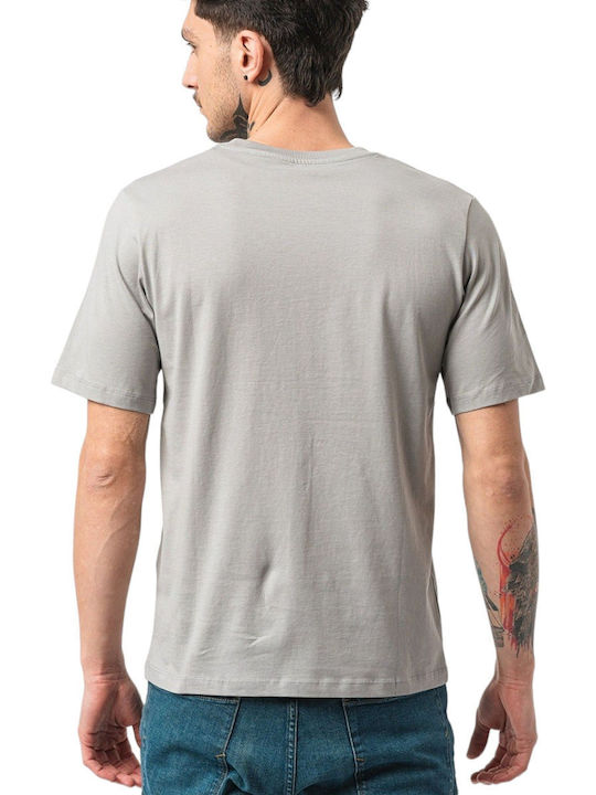 Jack & Jones Crew Neck Men's Short Sleeve Blouse Ultimate Grey