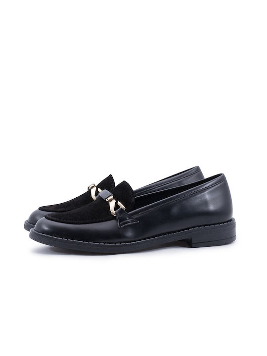 Stefania Women's Loafers in Black Color