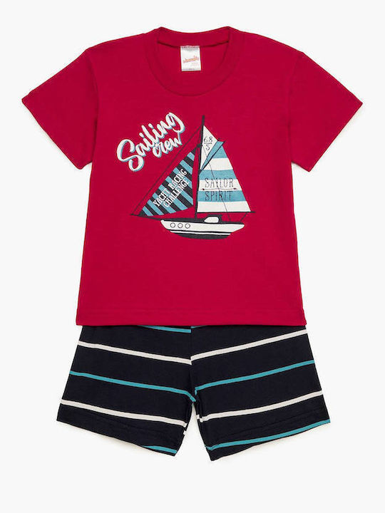 Minerva Kids Pyjamas Summer Cotton red