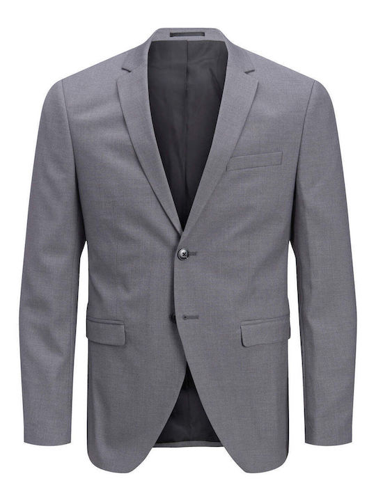 Men's Suit Jacket Slim Fit Light Grey Melange