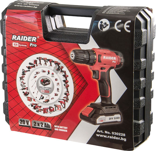 Raider RDP-SPCD20 Mașină de găurit Baterie 20V 2x2Ah 030228