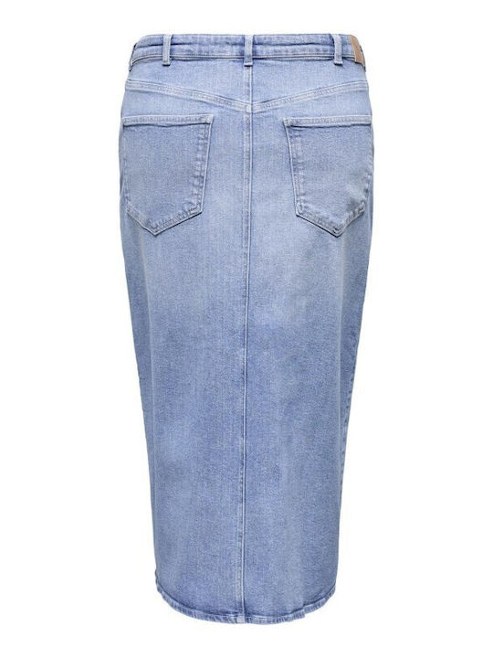Denim Maxi Fustă Albastru