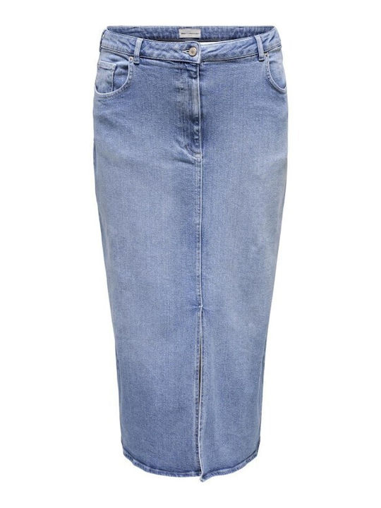 Denim Maxi Fustă Albastru