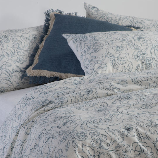 Nef-Nef Homeware Bettwäsche-Set Überdoppel 240x270cm. Blue 4Stück