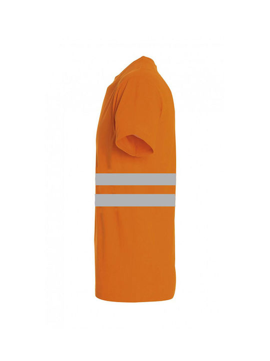 Kids Moda Work T-Shirt Orange with Reflective Tapes