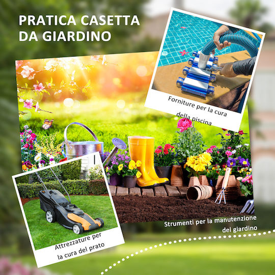 Metallische Gartenhaus Galvanisiert M2.59xP1.72xH2.22m