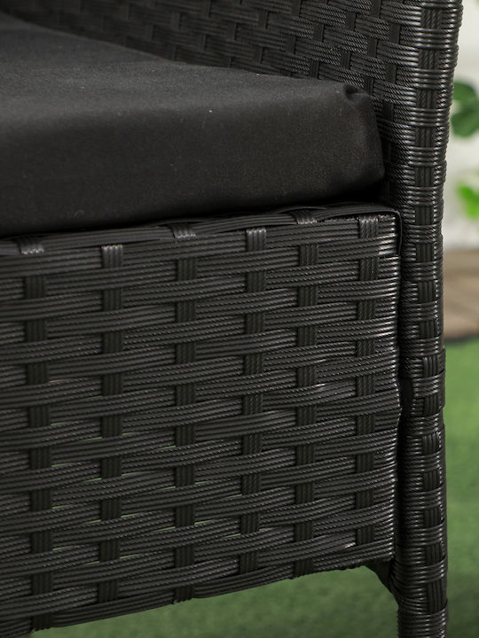 Zweisitziges Sofa Außenbereich Rattan 137x59x82cm