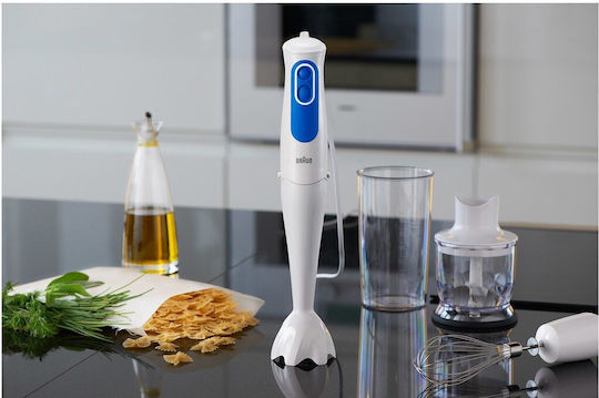 Braun MultiQuick 3 Spaghetti Ραβδομπλέντερ με Πλαστική Ράβδο 700W Λευκό