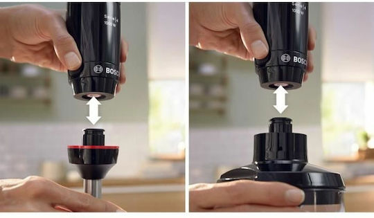 Bosch Serie 4 Ръчен Блендер с Неръждаема Пръчка 1000W Черен